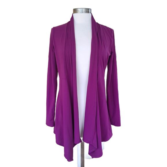 Athleta Agara Wrap Cardigan Jacket Purple Causal Athleisure - Picture 2 of 9